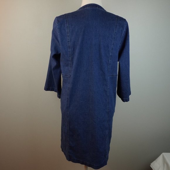 J Jill Denim Midi Shift Dress Size Medium - Picture 6 of 8